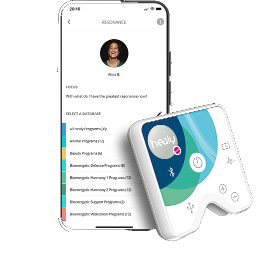 Dispositivo Healy con app Resonance